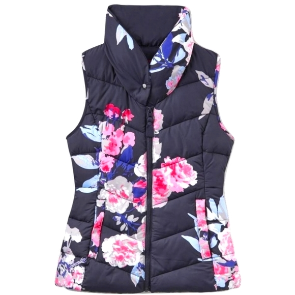 Joules Jackets & Blazers - VGC Joules Merriton gilet RRP £55, fits UK size 8-10, quilted floral body warmer